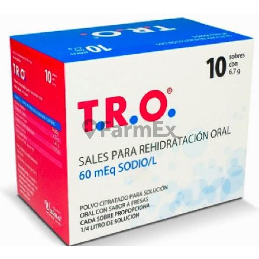 T.R.O. 60 Sales Rehidratantes x 10 Sobres Farmex-MiaHealth-Persistente